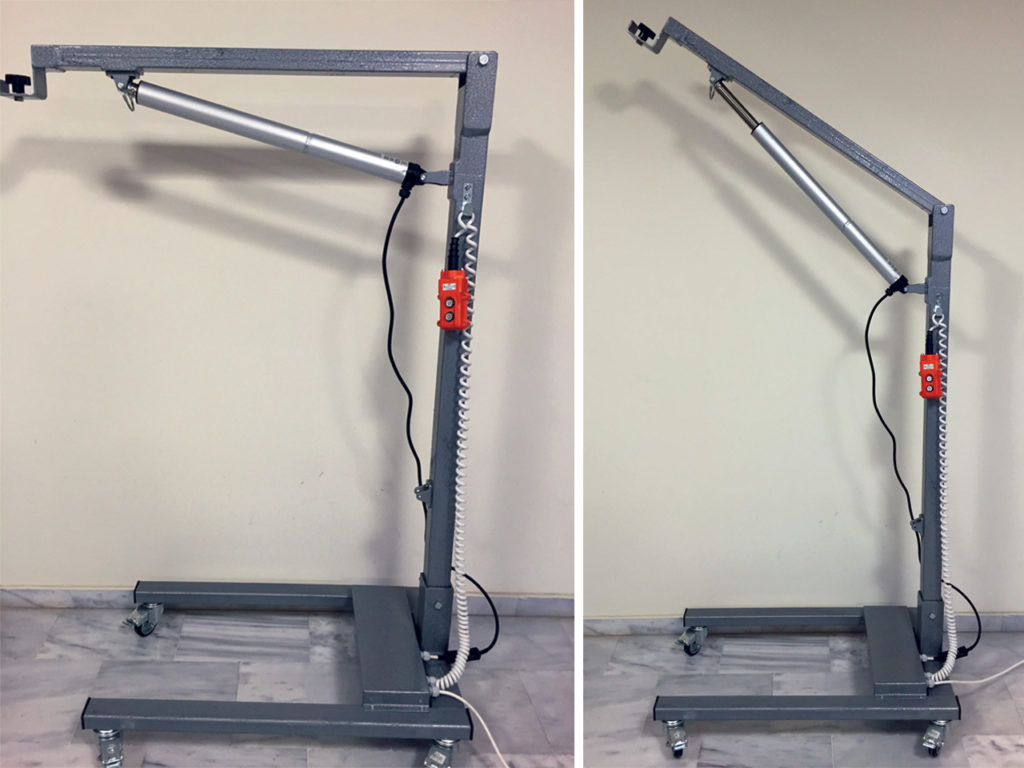 Κατασκευή τροχήλατης βάσης για φορητό x-ray