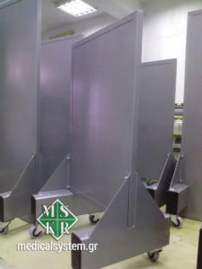 Τροχήλατα ακτινοπροστατευτικά πετάσματα 