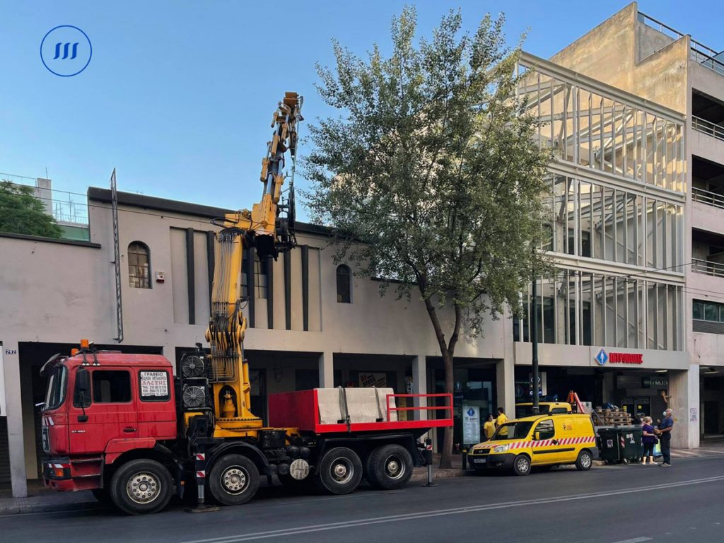 Παράδοση με γερανό και εγκατάσταση κρύπτης ραδιοϊσοτόπων